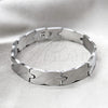 Stainless Steel Solid Bracelet, Polished, Steel Finish, 03.63.22912.08 (12 MM Thickness, 8 Inches Length)
