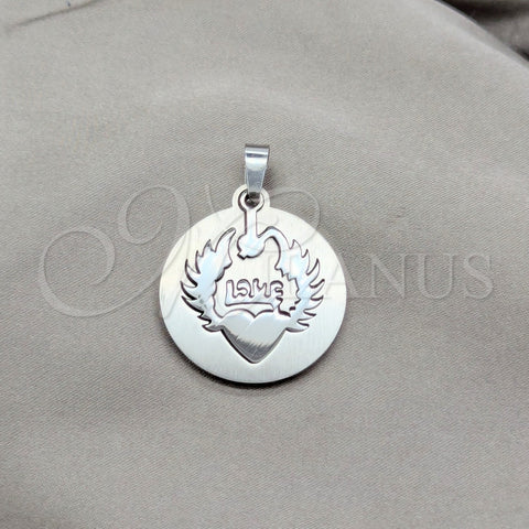 Stainless Steel Fancy Pendant, Polished, Steel Finish, 05.63.1185