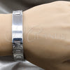 Stainless Steel Solid Bracelet, Polished, Steel Finish, 03.63.22913.08 (13 MM Thickness, 8 Inches Length)
