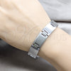 Stainless Steel Solid Bracelet, Polished, Steel Finish, 03.63.22915.08 (13 MM Thickness, 8 Inches Length)