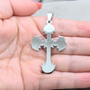 Stainless Steel Religious Pendant, Cross Design, Polished, Steel Finish, 05.63.1188