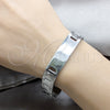 Stainless Steel Solid Bracelet, Polished, Steel Finish, 03.63.22925.08 (13 MM Thickness, 8 Inches Length)