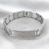 Stainless Steel Solid Bracelet, Polished, Steel Finish, 03.63.22925.08 (13 MM Thickness, 8 Inches Length)