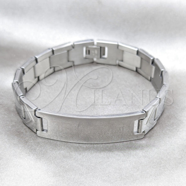 Stainless Steel Solid Bracelet, Polished, Steel Finish, 03.63.22925.08 (13 MM Thickness, 8 Inches Length)