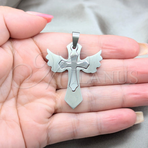 Stainless Steel Pendant — Religious Pendant Cross Design Polished 05.63. — alternate product view — SKU 160485 | Acero Inoxidable dije — Religious Pendant cruz diseño pulido 05.63. — SKU 160485