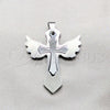 Stainless Steel Religious Pendant, Cross Design, Polished, Steel Finish, 05.63.1190