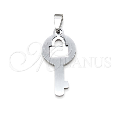 Stainless Steel Fancy Pendant, key Design, Polished, Steel Finish, 05.63.1191 for wholesale, main product view