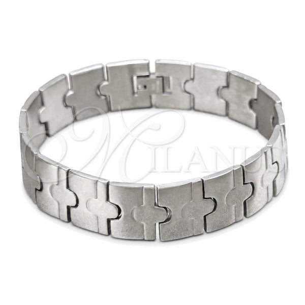 Stainless Steel Solid Bracelet, Polished, Steel Finish, 03.63.22928.08 (16 MM Thickness, 8 Inches Length)