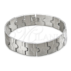 Stainless Steel Solid Bracelet, Polished, Steel Finish, 03.63.22928.08 (16 MM Thickness, 8 Inches Length)