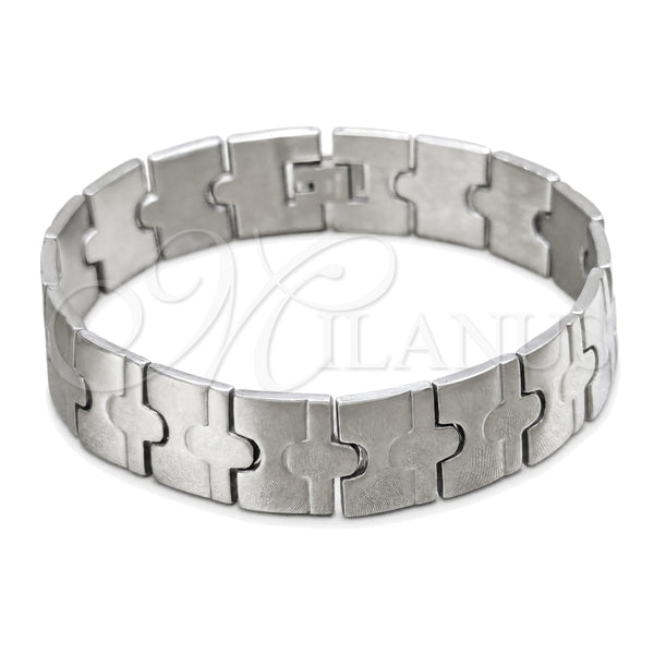 Stainless Steel Solid Bracelet, Polished, Steel Finish, 03.63.22928.08 (16 MM Thickness, 8 Inches Length)