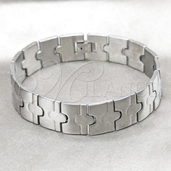 Stainless Steel Solid Bracelet, Polished, Steel Finish, 03.63.22928.08 (16 MM Thickness, 8 Inches Length)