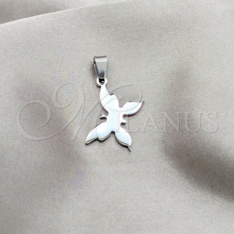 Stainless Steel Fancy Pendant, Butterfly Design, Polished, Steel Finish, 05.63.1194