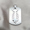 Stainless Steel Fancy Pendant, Fish Design, Polished, Steel Finish, 05.63.1197