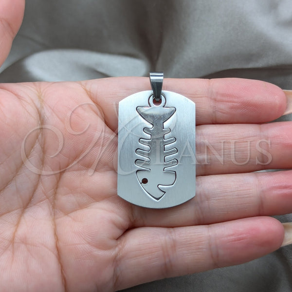 Stainless Steel Pendant — Fancy Pendant Fish Design Polished 05.63. — alternate product view — SKU 160500 | Acero Inoxidable dije — elegante Pendant Fish diseño pulido 05.63. — SKU 160500