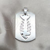 Stainless Steel Fancy Pendant, Fish Design, Polished, Steel Finish, 05.63.1197