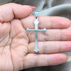 Stainless Steel Religious Pendant, Cross Design, Polished, Steel Finish, 05.63.1200