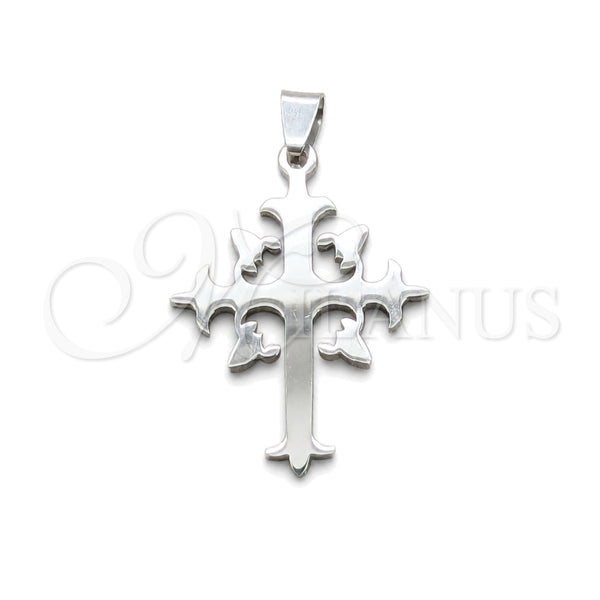 Stainless Steel Pendant — Religious Pendant Cross Design Polished 05.63. — main product view — SKU 160524 | Acero Inoxidable dije — Religious Pendant cruz diseño pulido 05.63. — SKU 160524