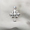 Stainless Steel Religious Pendant, Cross Design, Polished, Steel Finish, 05.63.1216