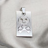 Stainless Steel Religious Pendant, Skull Design, Polished, Steel Finish, 05.63.1218