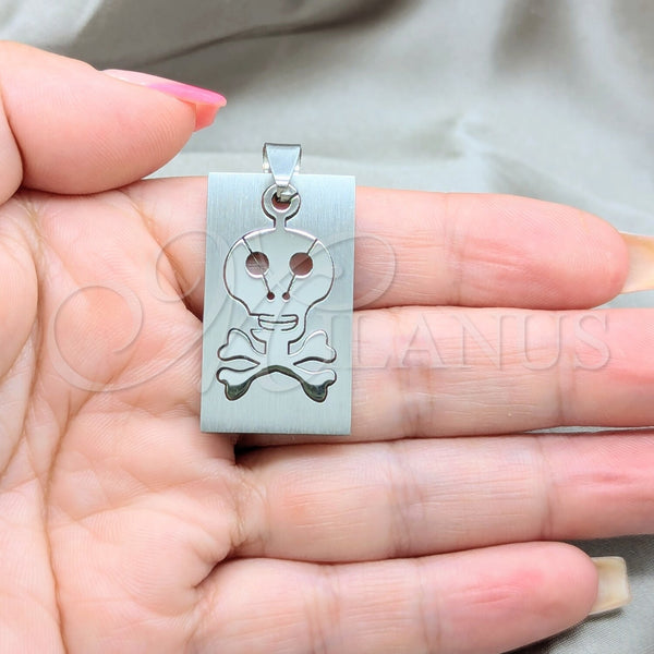 Stainless Steel Pendant — Religious Pendant Skull Design Polished 05.63. — alternate product view — SKU 160528 | Acero Inoxidable dije — Religious Pendant calavera diseño pulido 05.63. — SKU 160528