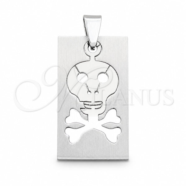 Stainless Steel Pendant — Religious Pendant Skull Design Polished 05.63. — main product view — SKU 160528 | Acero Inoxidable dije — Religious Pendant calavera diseño pulido 05.63. — SKU 160528