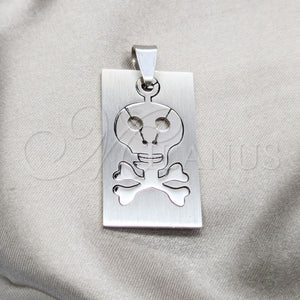 Stainless Steel Pendant — Religious Pendant Skull Design Polished 05.63. — main product view — SKU 160528 | Acero Inoxidable dije — Religious Pendant calavera diseño pulido 05.63. — SKU 160528
