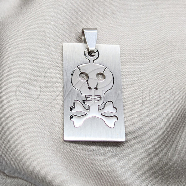 Stainless Steel Pendant — Religious Pendant Skull Design Polished 05.63. — main product view — SKU 160528 | Acero Inoxidable dije — Religious Pendant calavera diseño pulido 05.63. — SKU 160528