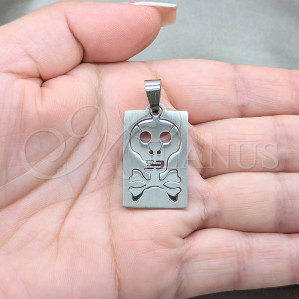 Stainless Steel Pendant — Religious Pendant Skull Design Polished 05.63. — alternate product view — SKU 160529 | Acero Inoxidable dije — Religious Pendant calavera diseño pulido 05.63. — SKU 160529