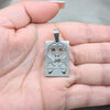 Stainless Steel Religious Pendant, Skull Design, Polished, Steel Finish, 05.63.1219