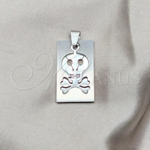 Stainless Steel Pendant — Religious Pendant Skull Design Polished 05.63. — main product view — SKU 160529 | Acero Inoxidable dije — Religious Pendant calavera diseño pulido 05.63. — SKU 160529