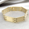 Stainless Steel Solid Bracelet, Polished, Golden Finish, 03.63.22939.08