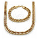 Oro Laminado Necklace and Bracelet, Gold Filled Style Polished, Golden Finish, 06.331.0007