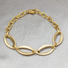 Stainless Steel Fancy Bracelet, Polished, Golden Finish, 03.63.22945.08 (06 MM Thickness, 8 Inches Length)