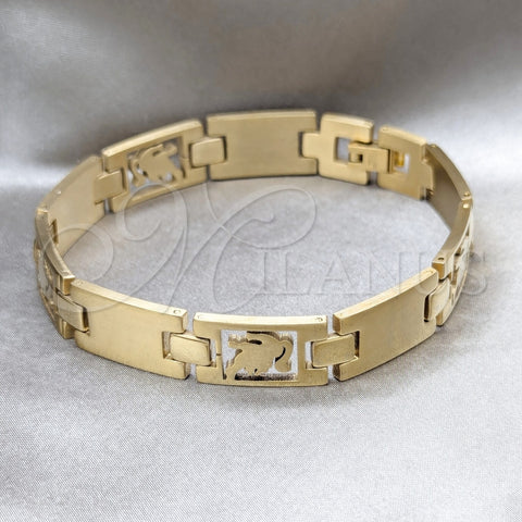 Stainless Steel Solid Bracelet, Polished, Golden Finish, 03.63.22946.09