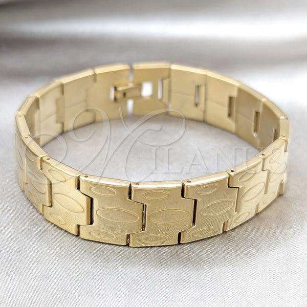 Stainless Steel Solid Bracelet, Polished, Golden Finish, 03.63.22950.08