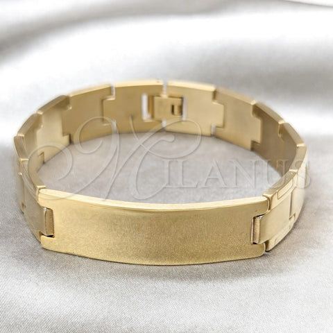 Stainless Steel Solid Bracelet, Polished, Golden Finish, 03.63.22954.08