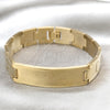 Stainless Steel Solid Bracelet, Polished, Golden Finish, 03.63.22954.08