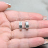 Stainless Steel Huggie Hoop, Cross Design, Polished, Steel Finish, 02.63.2765.10