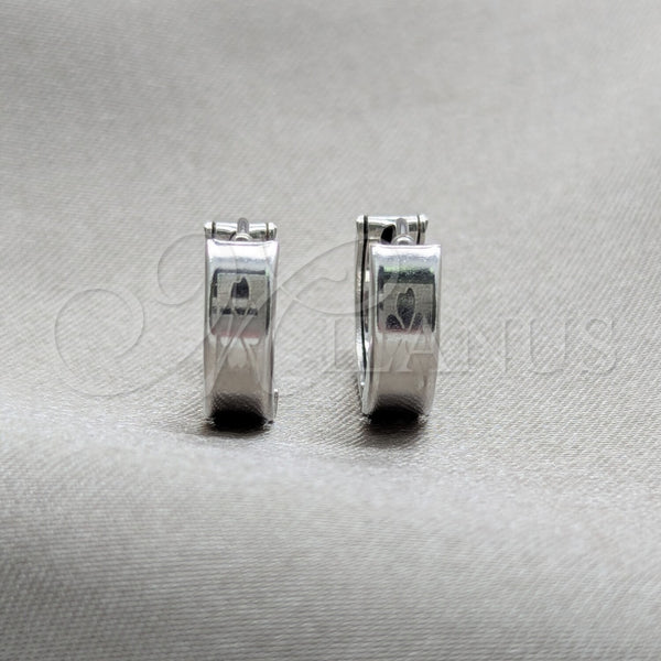 Stainless Steel Huggie Hoop, Polished, Steel Finish, 02.63.2766.10