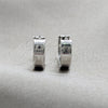 Stainless Steel Huggie Hoop, Four-leaf Clover Design, Polished, Steel Finish, 02.63.2766.10