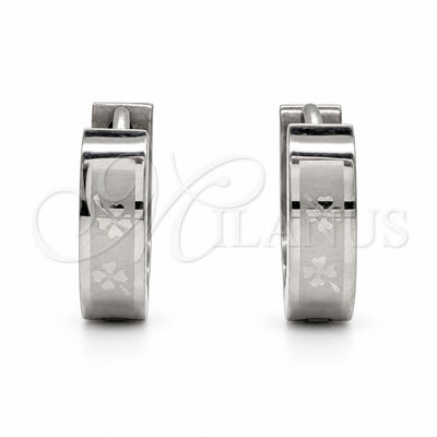 Stainless Steel Huggie Hoop, Polished, Steel Finish, 02.63.2767.10 for wholesale, main product view