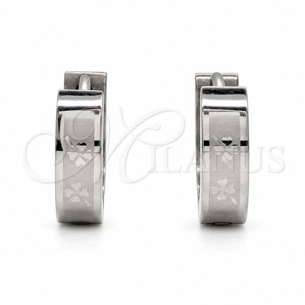 Stainless Steel Huggie Hoop, Polished, Steel Finish, 02.63.2767.10