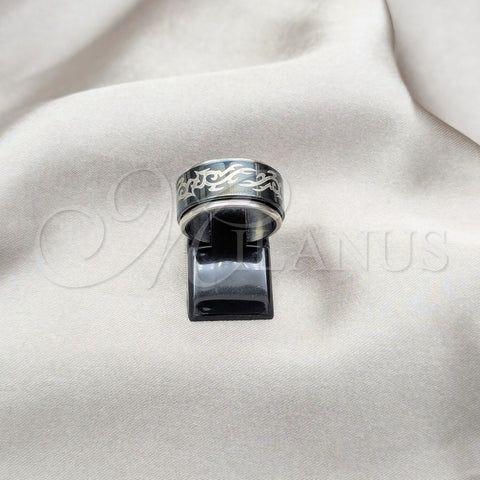 Stainless Steel Mens Ring, Polished, Steel Finish, 01.63.0580.05