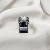 Stainless Steel Mens Ring, Black Enamel Finish, Steel Finish, 01.63.0580.05 (Size 5)