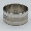 Stainless Steel Mens Ring, Polished, Steel Finish, 01.63.0581.07 (Size 7)