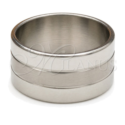 Stainless Steel Mens Ring, Polished, Steel Finish, 01.63.0581.07 (Size 7) for wholesale, main product view