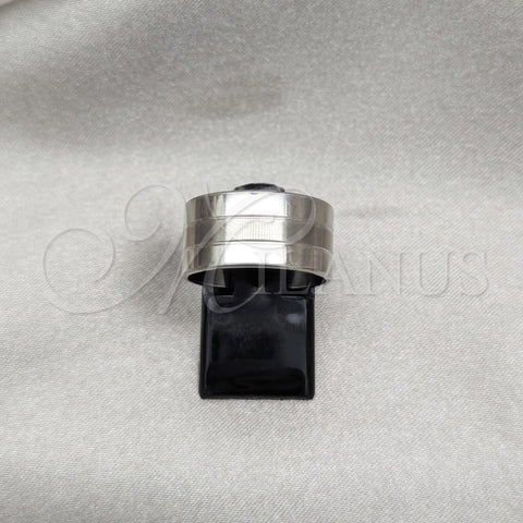 Stainless Steel Mens Ring, Polished, Steel Finish, 01.63.0581.07 (Size 7)