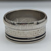 Stainless Steel Mens Ring, Polished, Steel Finish, 01.63.0582.07 (Size 7)