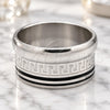 Stainless Steel Mens Ring, Polished, Steel Finish, 01.63.0582.09 (Size 9)