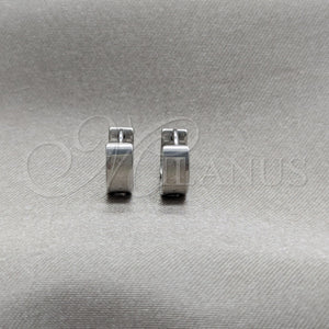 Stainless Steel Hoop Earrings — Huggie Hoop Star Design Polished 02.63. — main product view — SKU 160604 | Acero Inoxidable aretes de aro — Huggie Hoop estrella diseño pulido 02.63. — SKU 160604